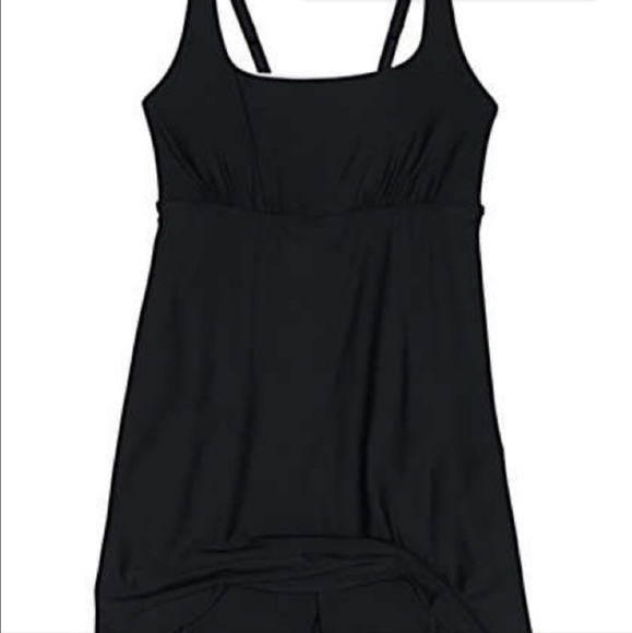 Land’s End Black Swimsuit Dress w/ Shorts Plus Size 24W Adjustable Straps EUC - Picture 3 of 11